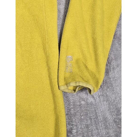 Mountain Hardwear Fleece 1/4 Zip Mens XL Yellow Pullover Sweater Logo Outdoors - Picture 5 of 9